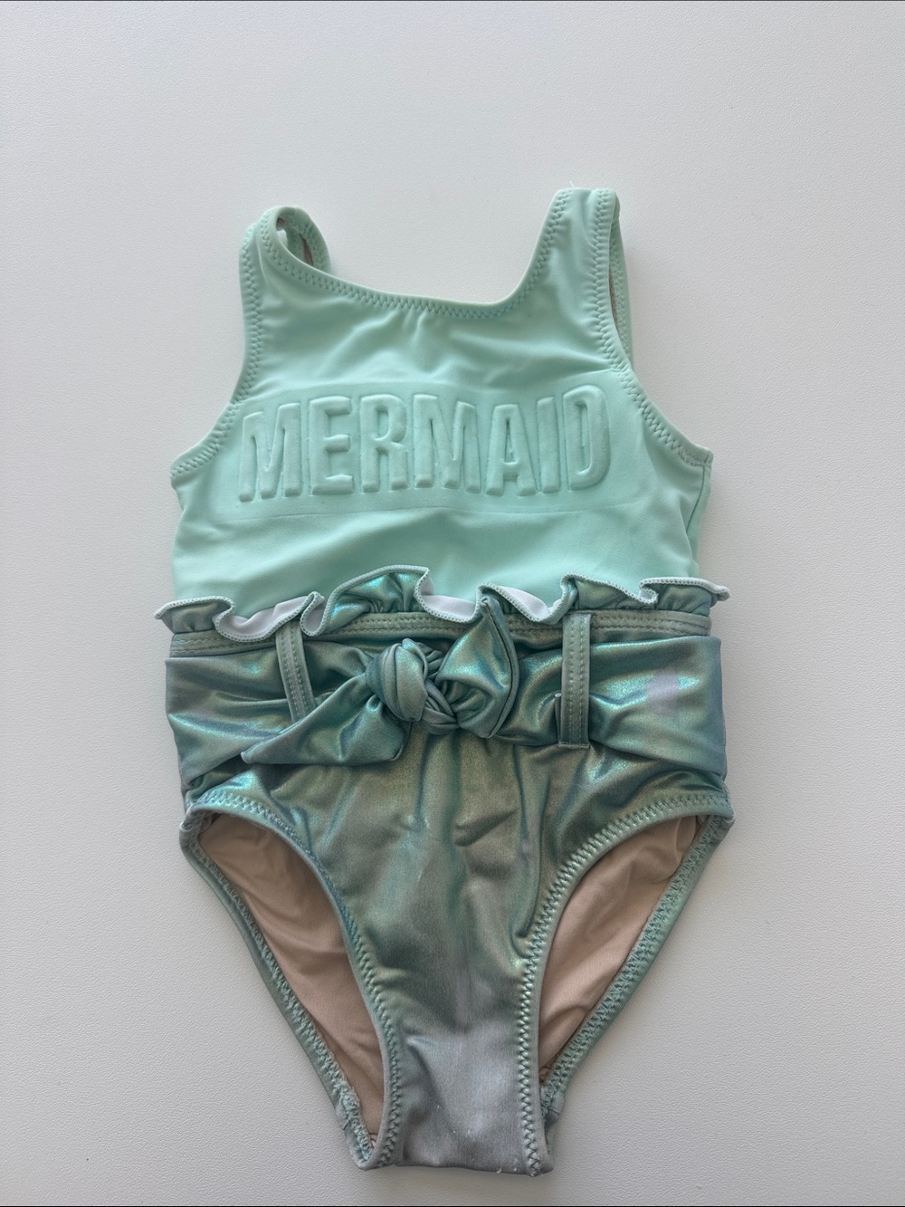 Kids "Mermaid" Mint Green One-Piece Swim Suit